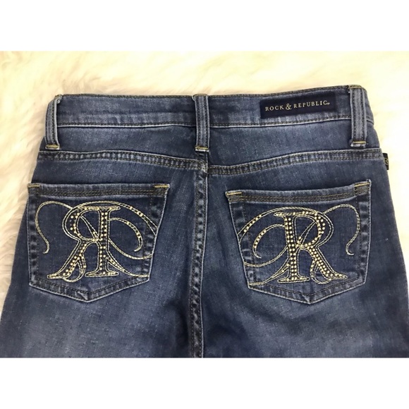 Rock & Republic Denim - ROCK & REPUBLIC Skinny Embellished Stretch…